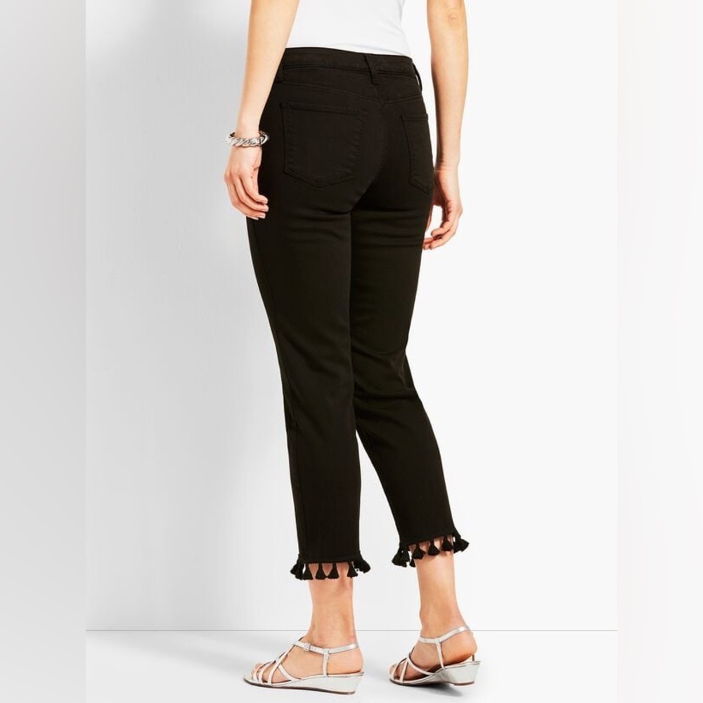 Talbots TASSEL HEM DENIM STRAIGHT CROP
- BLACK 16 - Picture 3 of 8